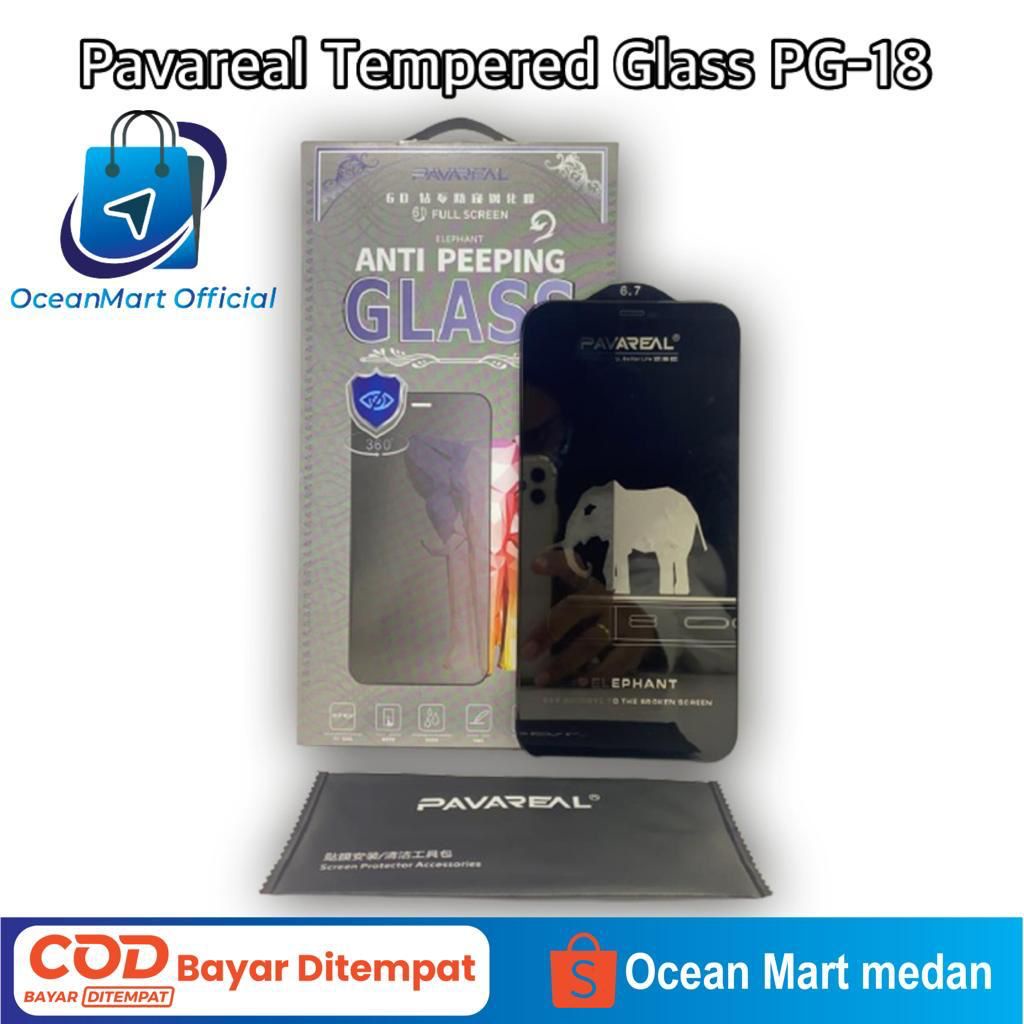 Pavareal Anti Gores iPhone 12 Mini Privacy PG-18 Tempered Glass Screen Protector OCEANMART OCEAN MART Aksesoris Handphone HP