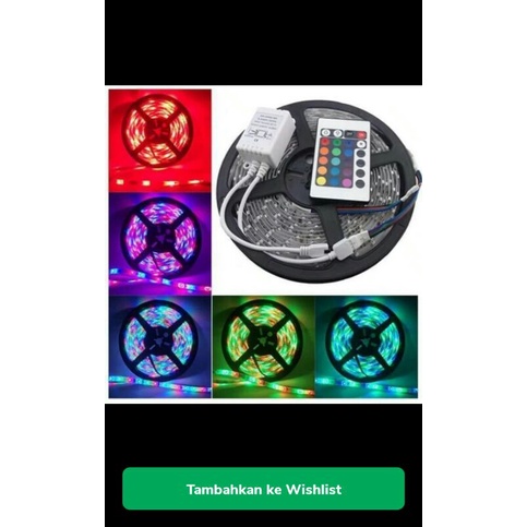 LAMPU LED STRIP 2835/ 3528/5050 5M 10Mremot RGB WARNA WARNI