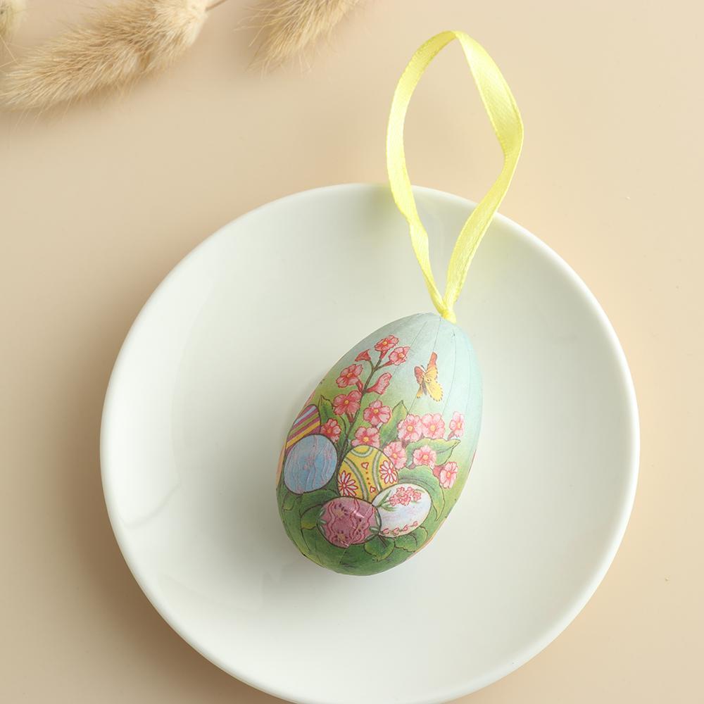 Solighter 6Pcs/Lot Telur Paskah DIY Kerajinan Dekorasi Rumah Hadiah Mainan Hiasan Gantung