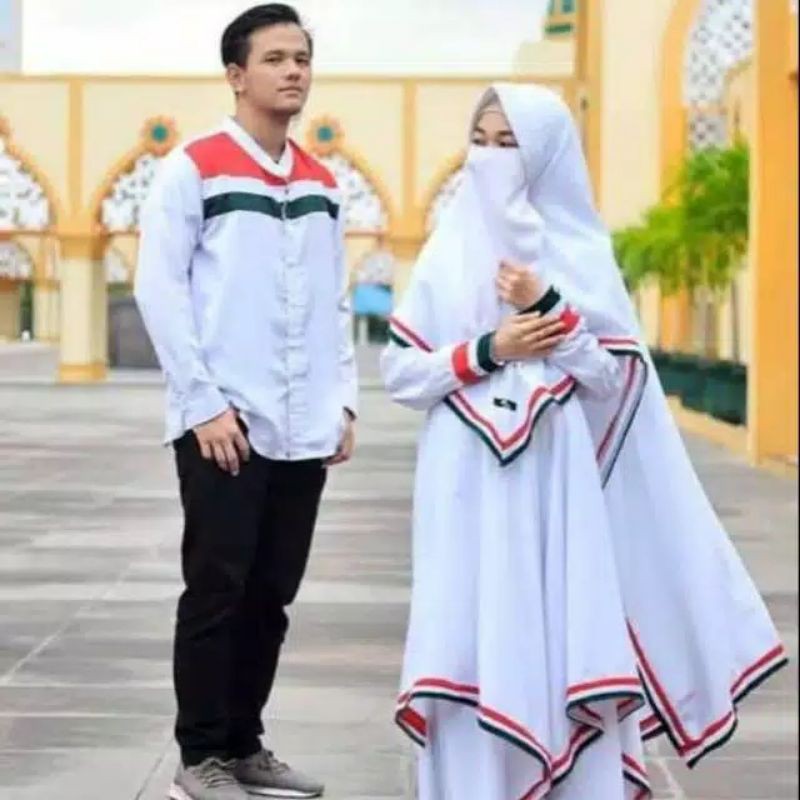 Palestina putih gamis koko bisa couple