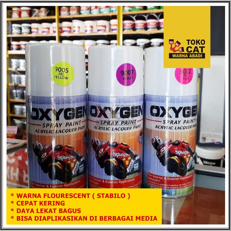 

CAT SEMPROT OXYGEN WARNA STABILO ( FLUORESCENT) 300CC-CNR