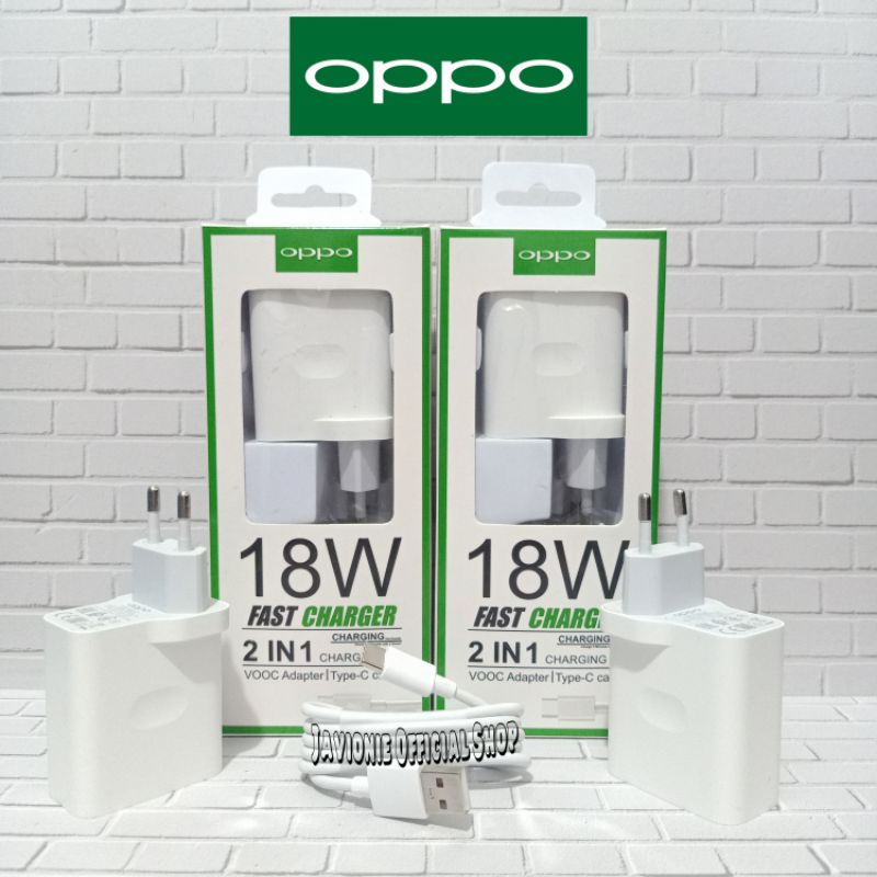 Charger Carger Casan Cas OPPO A33 A52 A53 A54 A55 A92 A74 5G Reno4 F 18 Watt Original 100% Fast Charging Tipe TYPE C