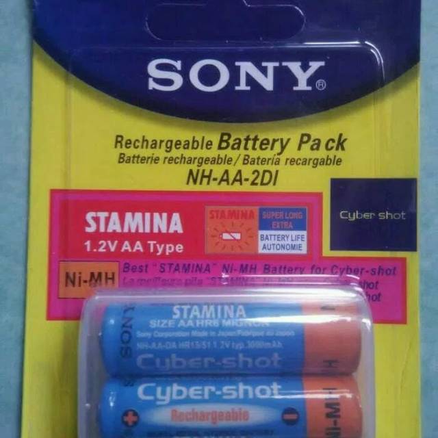 Battery sony AA stamina 1.2v 3000 mah batre rechargeable