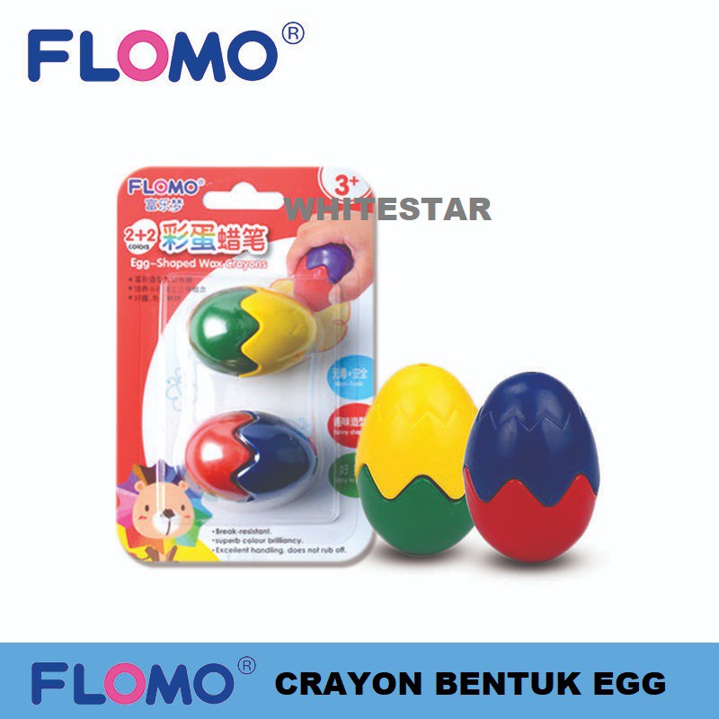 

crayon flomo egg shape / bentuk telur
