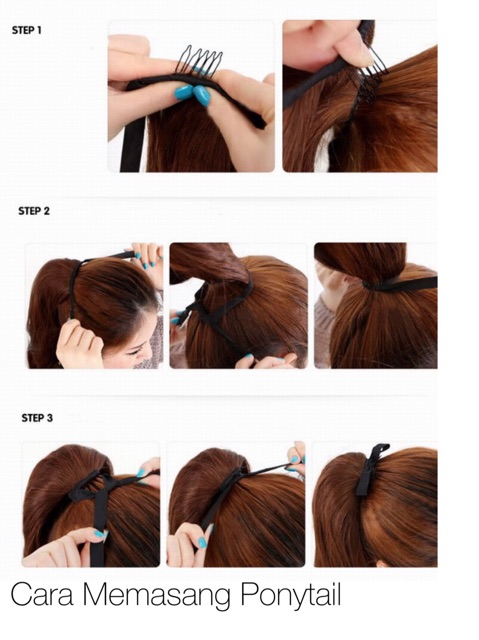 ponytail pita korea rambut palsu / rambut palsu ponytail / kunciran dengan rambut palsu de222 d022l d140 d502 d120 016