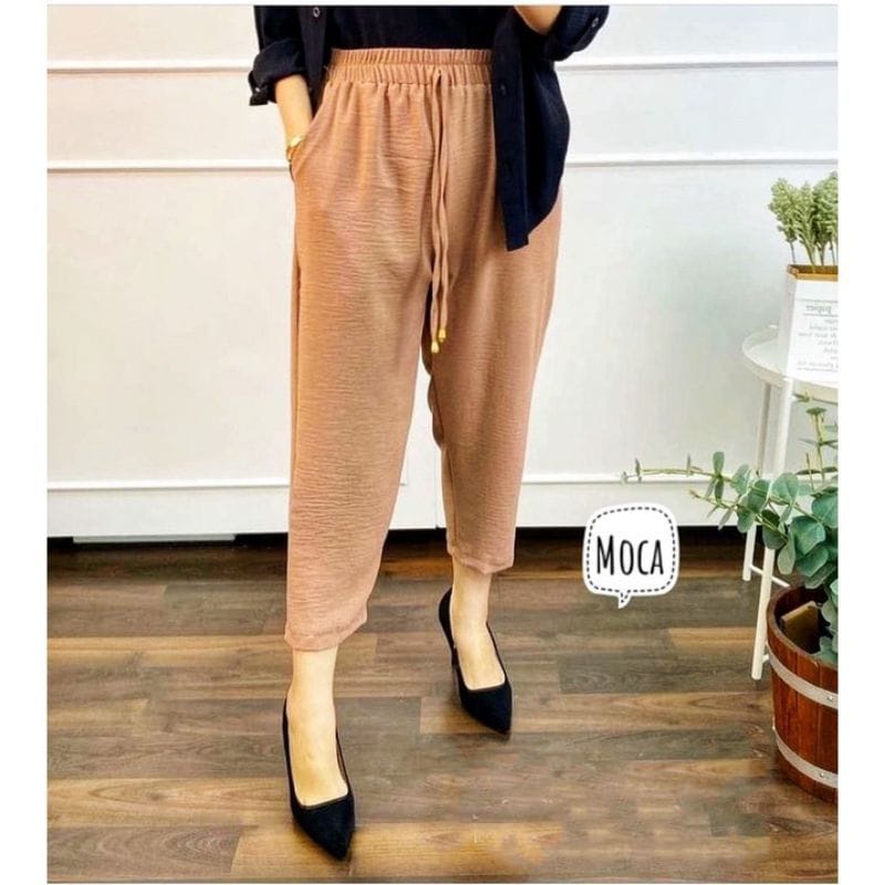 Baggy Pants Wanita Celana Panjang Ayodya Premium Bahan Crinckle