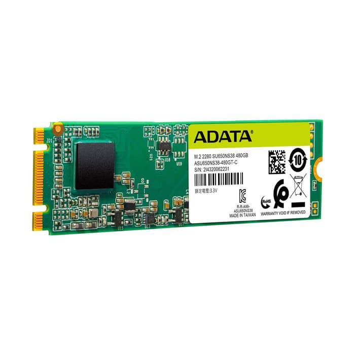 ADATA SSD SU650 M.2 2280 480GB SATA III 6.0 Gb/s SSD 480GB ORIGINAL RESMI