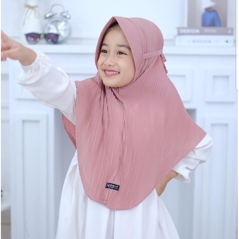 Jilbab Bergo Anak Plisket Lilis Ori Alfajril