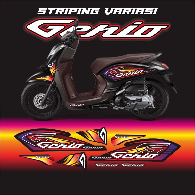 STRIPING HONDA GENIO VARIASI GOLD