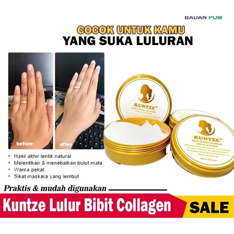 Medan Termurah Lulur bibit collagen BPOM kuntze/Body scrub collagen kuntze