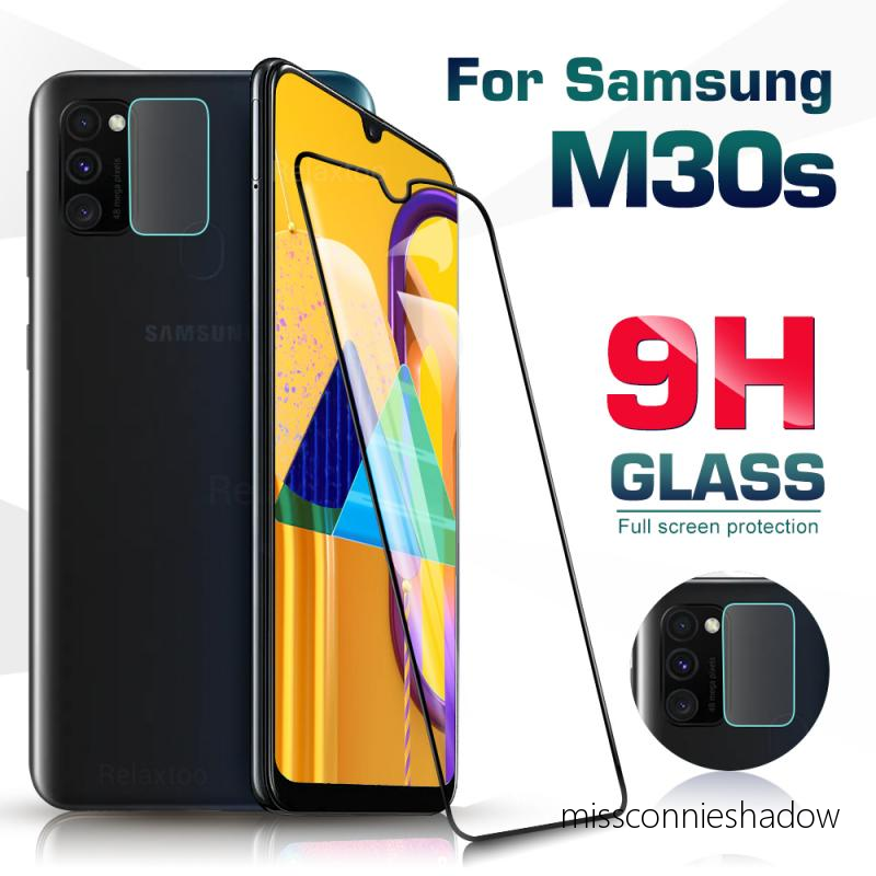 2in1 Pelindung Layar Tempered Glass Untuk Samsung A32 A52 A72 A12 A02S A11 A50S A21S A51 A71 A50 A30S A30 A20 A10 M10 A10S A20S M11