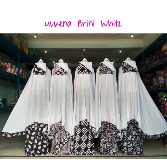  cod  mukena tazkia mukenah tazbiya batik flower dewasa jumbo katun rayon cantik travelling de57