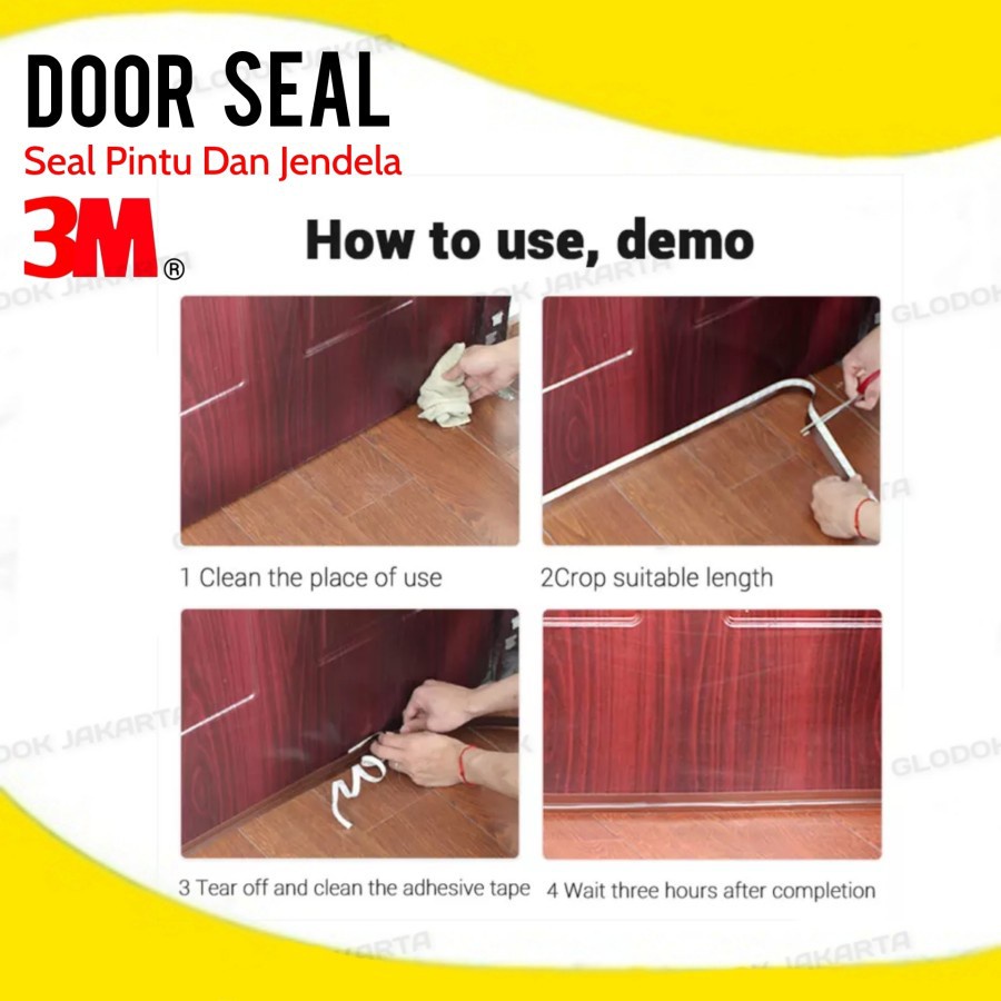 Door Seal Original 3M Penutup Lubang Celah Pintu Jendela