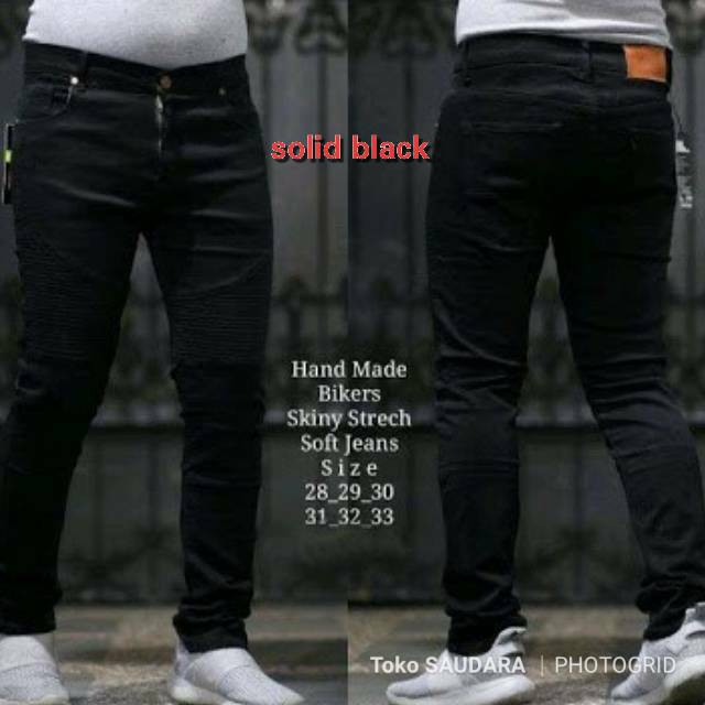 Celana Bikers Skinny Jeans {celana bikers jeans pria)