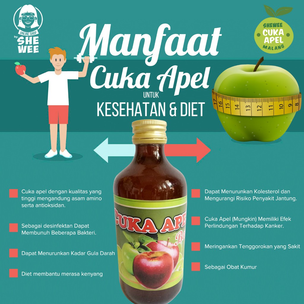 Cuka Apel Batu 3 Botol Anik Herbal Malang Cider Vinegar Diet Detox Peluruh Lemak Ginjal Indonesia