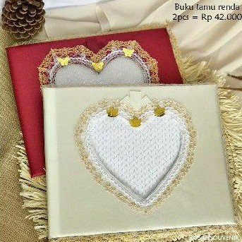 

buku tamu renda ( isi 2 buah ) guest book
