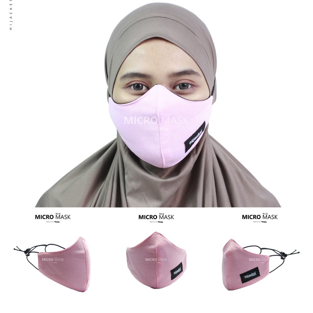 Masker Hijab Kain Polos / Masker Hijacket / Masker polos headloop-ORCHID