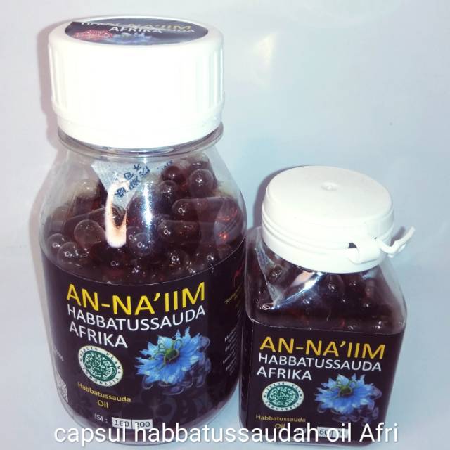 Habbatussauda oil Afrika Annaiim/Jinten Hitam Kapsul Oil/Obat Herbal isi 160 capsul
