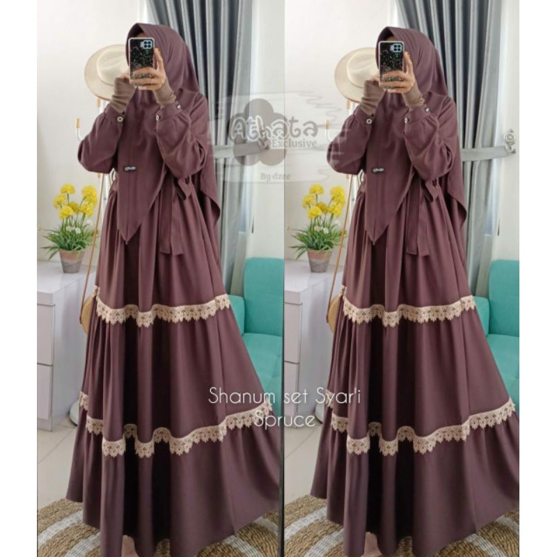GAMIS SET SYARI SHANUM BY ATHATA/GAMIS SET SYARI TERLARIS /GAMIS MUSLIM WANITA TERBARU
