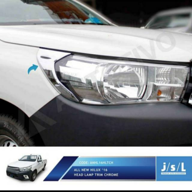 List lampu depan all new Hilux/ head lamp trim chrome jsl