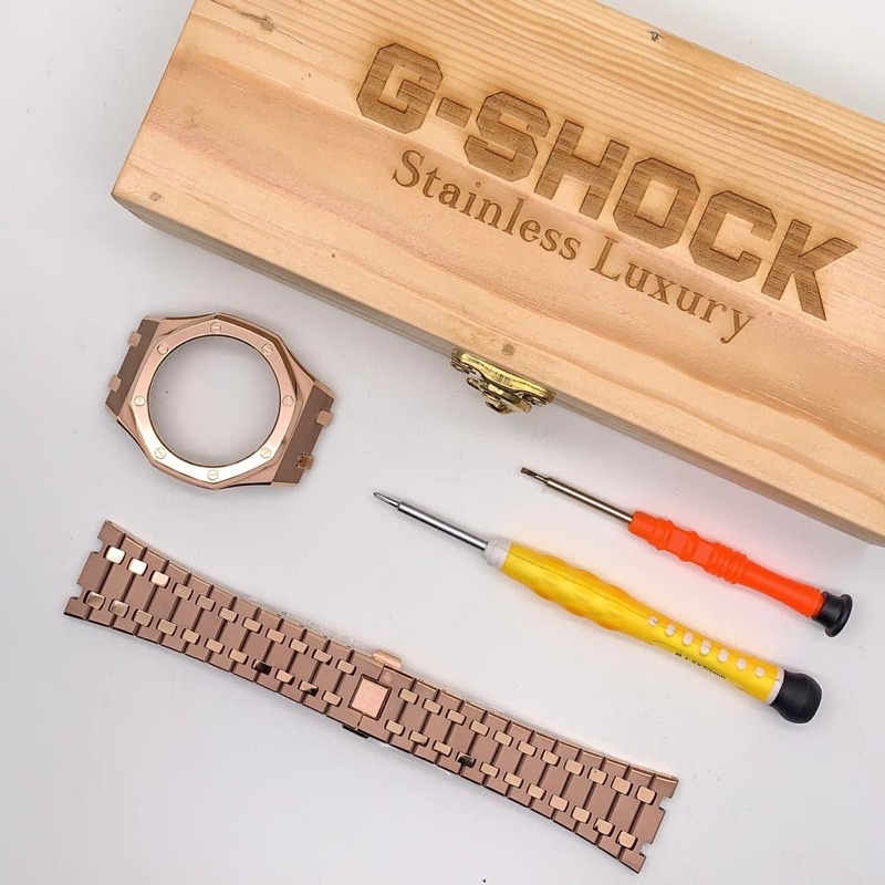 Strap dan bezel casio g-shock ga2100 ga 2100 rose gold