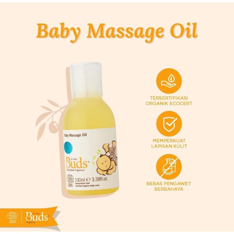Buds Organics Baby Massage Oil - Minyak Pijat Gosok Bayi &amp; Anak