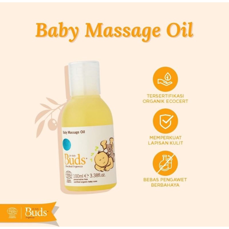 Buds Organics Baby Massage Oil - Minyak Pijat Gosok Bayi &amp; Anak