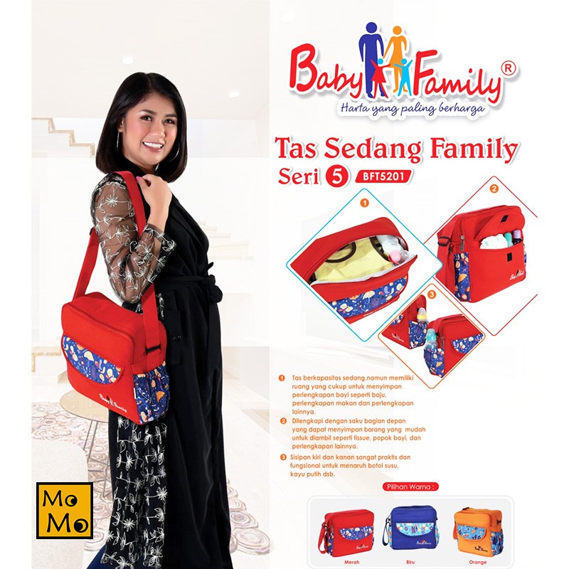 Baby Family BFT5201 Tas Sedang Family Seri - Tas Perlengkapan Bayi - Tas Popok Bayi - Tas Medium