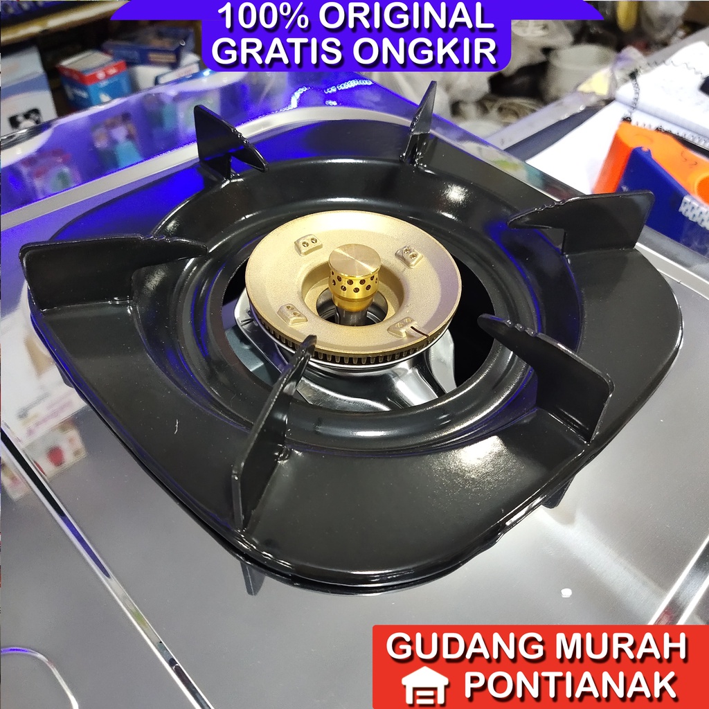 Kompor Gas Rinnai Grande Jumbo api lilin Ri 712 A 712a Body bisa lepas badan bongkar pasang stainless antikarat