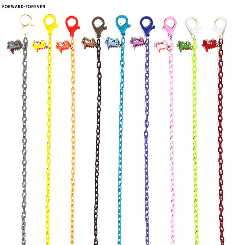 New Fashion Acrylic Dinosaur Pendant Mask Chain M60037