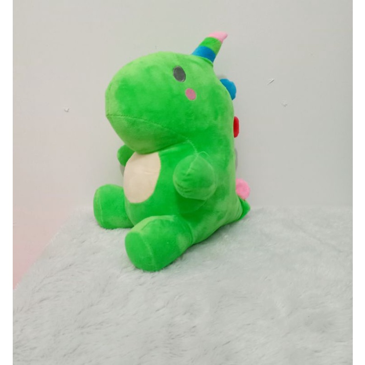 Boneka Lucu DINOSAURUS topi kerucut ulang tahun 30cm halus dan lembut