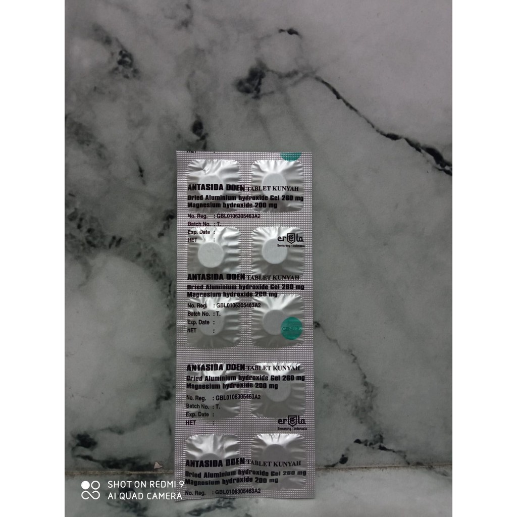 ANTASIDA Doen Strip Triman Erela Isi 10 Tablet Kunyah - Obat Asam Lambung Maag