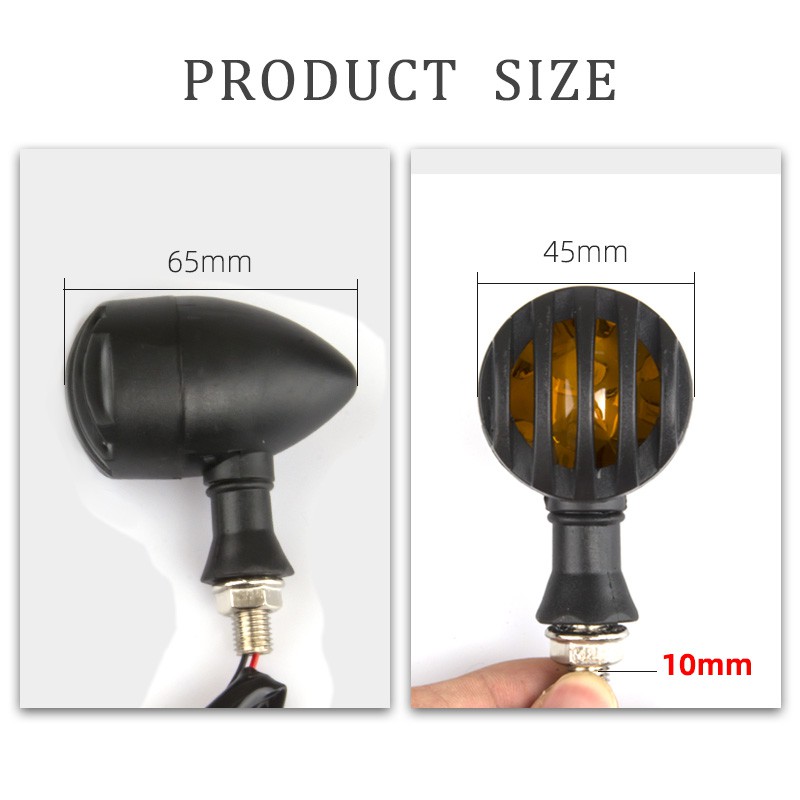 2 pcs Universal LED Sinyal Giliran untuk Sepeda Motor Panah Amber Lampu Belakang Berkedip Sinyal Lampu Rem Indikator