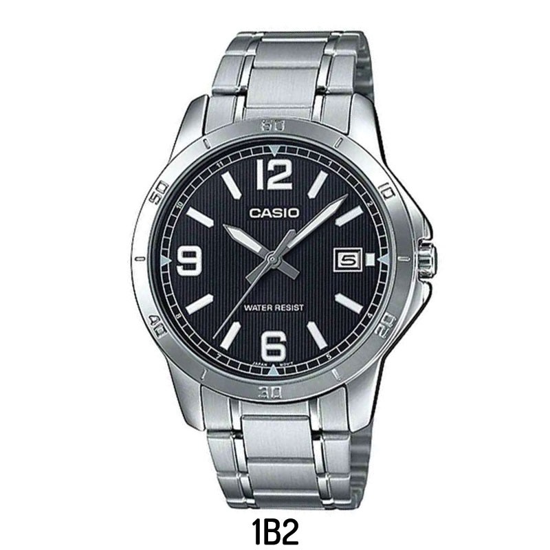 Casio Original Stainless MTP-V004D Series  Jam Tangan Pria - Stainless - Silver