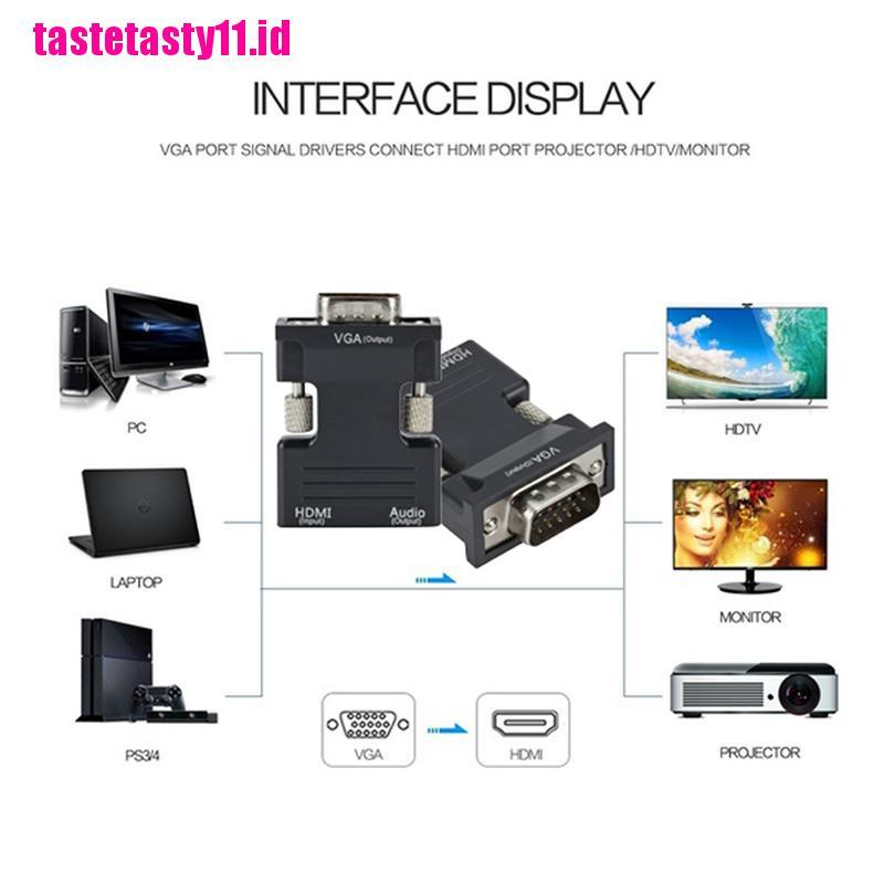 Adapter Converter HDMI Female Ke VGA Male 1080P Signal