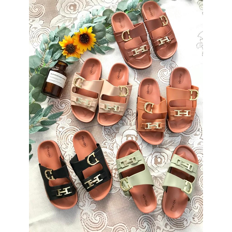 Sandal Slop BAN DUA Motif H Best Seller Mokaya 1301-B