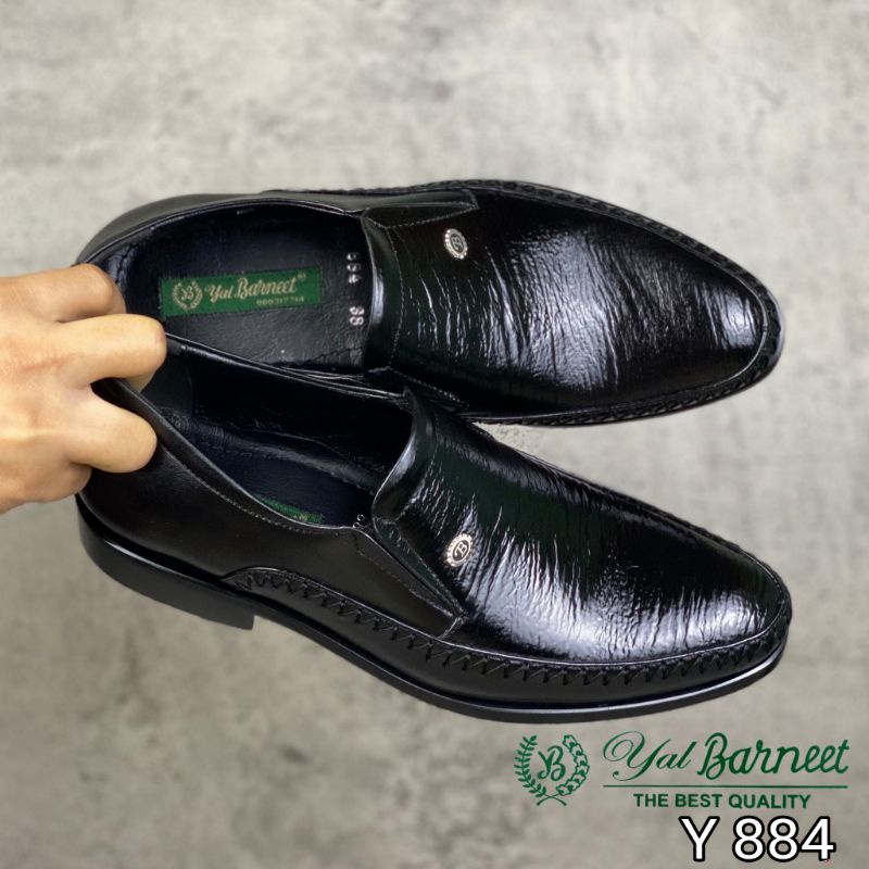 Sepatu Pantofel Pria Sepatu Pantopel Formal Hitam Kerja Pesta Kulit Asli Pentopel Yal Barneet 884