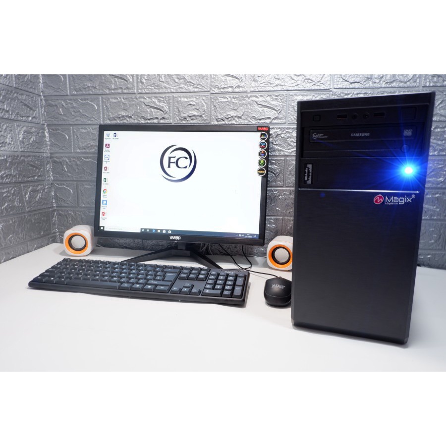 PC Design + Gaming i7 RAM 8gb RX 550 4gb Siap pakai include Monitor