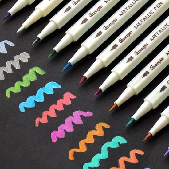 

♬ GuangNa Metallic Brush Pen Set 15 (6510-15BR) ☝