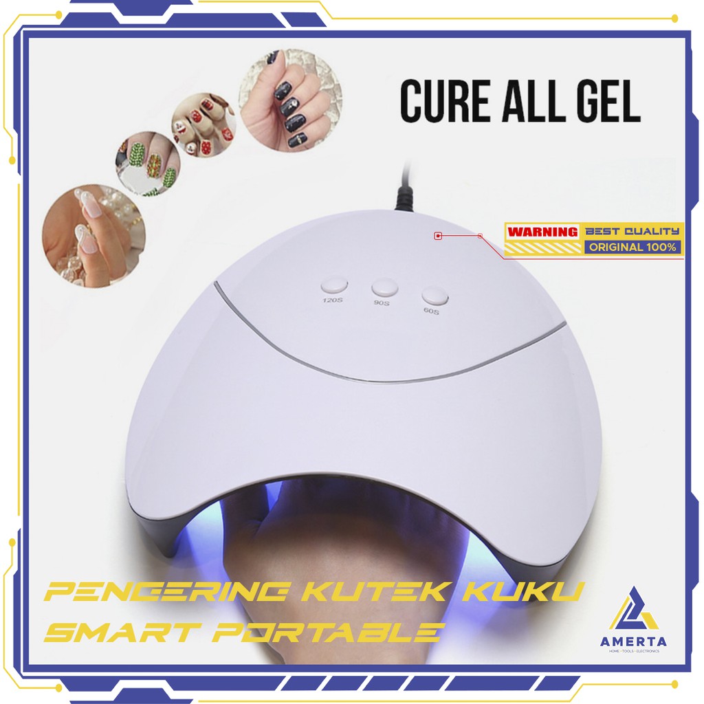 Pengering Kutek Kuku Smart Portable UV LED Nail Dryer 36W