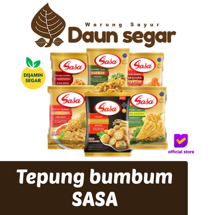 

Tepung SASA Bakwan Pisang Goreng Tepung Serba Guna kentucky hot spicy daun segar daunsegar