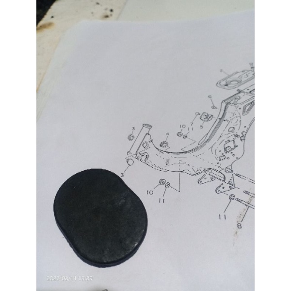 karet tutup lubang rangka Yamaha v75 v80 super deluxe Robot excellent v80Ss
