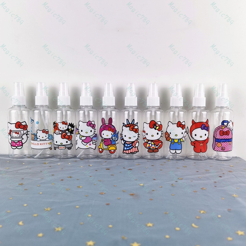 Magic789 100ML Cartoon Spray Bottle Red Hello Kitty Travel Size Bottles Refillable Container for Cosmetic