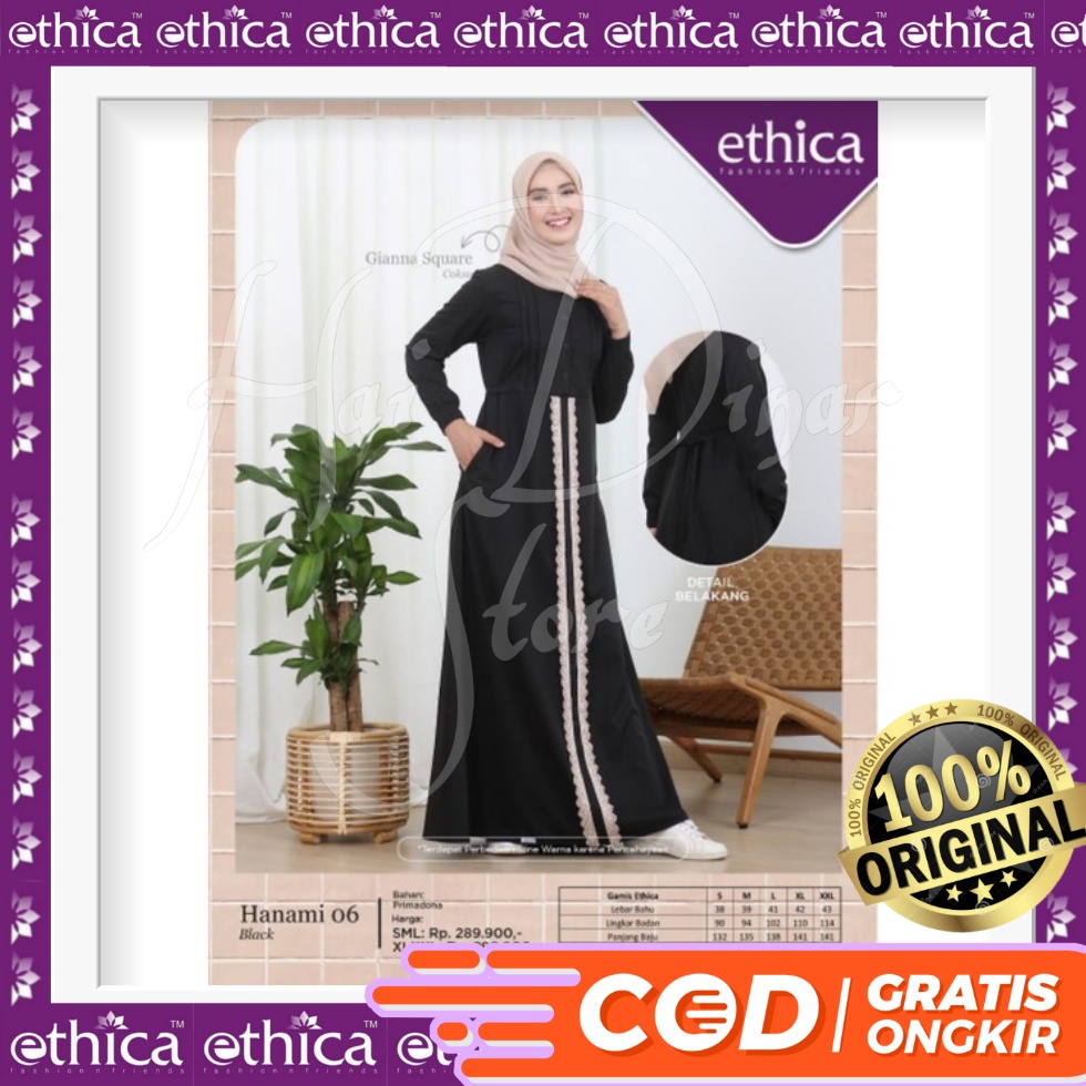 [Terbaru] Ethica Gamis Muslimah Hanami 06 Ready