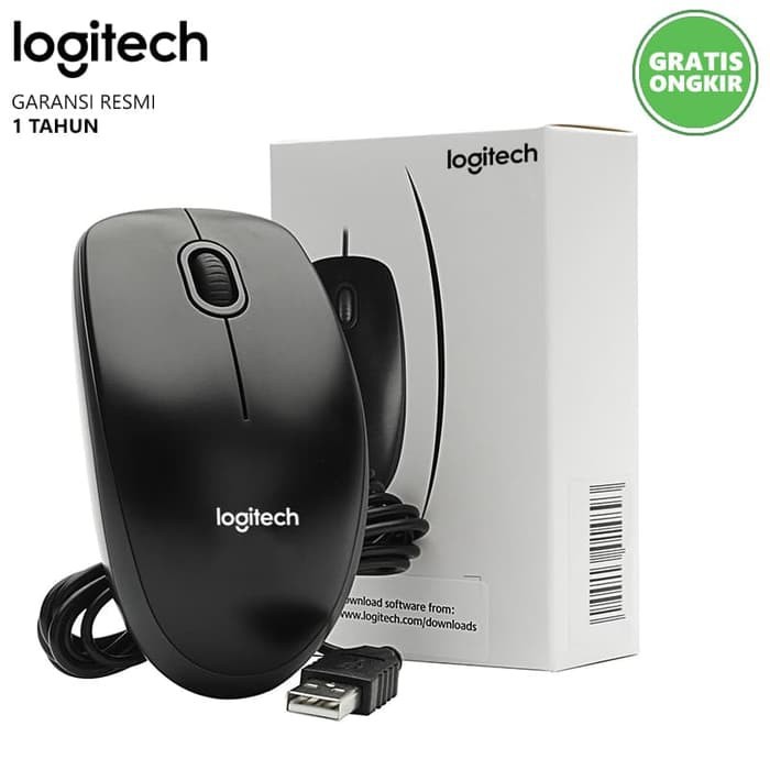 MOUSE USB LOGITECH B100 ORIGINAL KABEL OPTIK