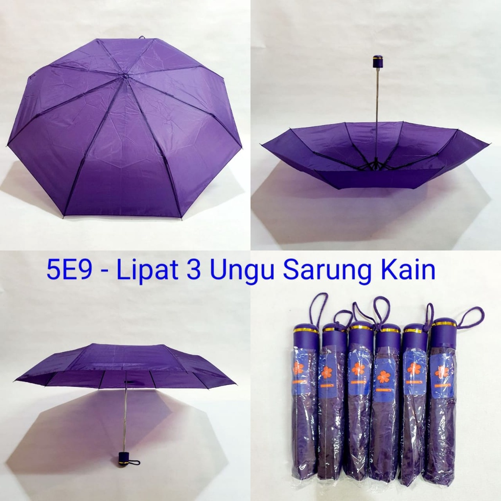 PAYUNG LIPAT PROMOSI POLOS HANDLE LIST SAKURA 5E1-5E9