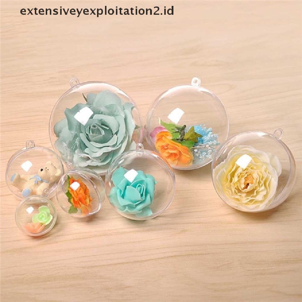 Hiasan Natal Bola Plastik Transparan Gift