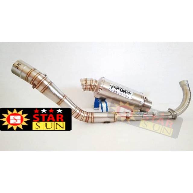 Knalpot racing supra x 125 PDK , kolong