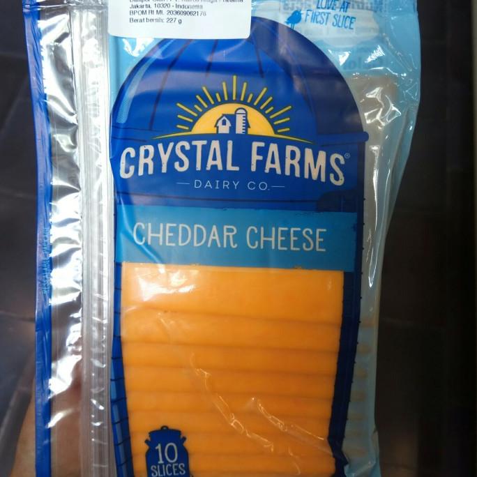

'+'+'+'+] CRYSTAL FARM KEJU CHEDDAR SLICES 226 gr 10's