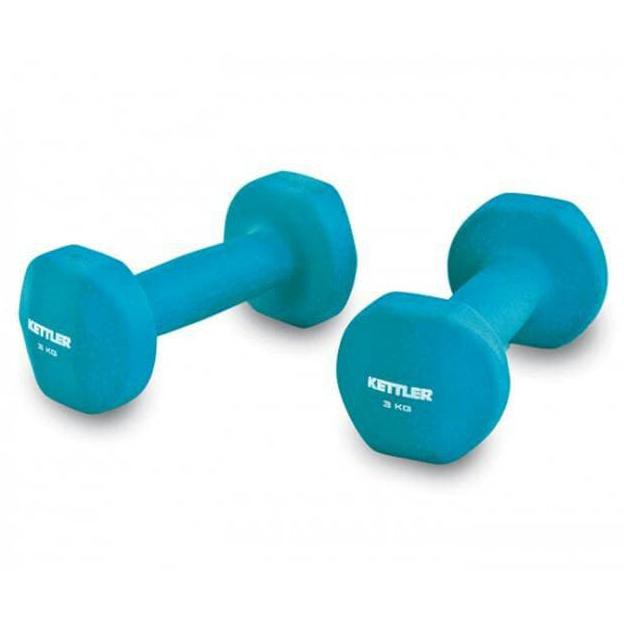✶Kettler Dumbell Neoprene (6kg/pasang) Barbel Alat Olahraga Gym Fitness☜